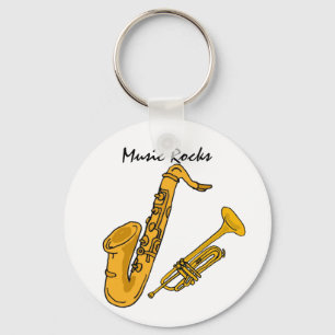 BH- Music Rocks Keychain