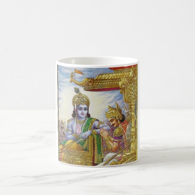 Bhagavad Gita - tasse de Krishna Arjuna (Centre)