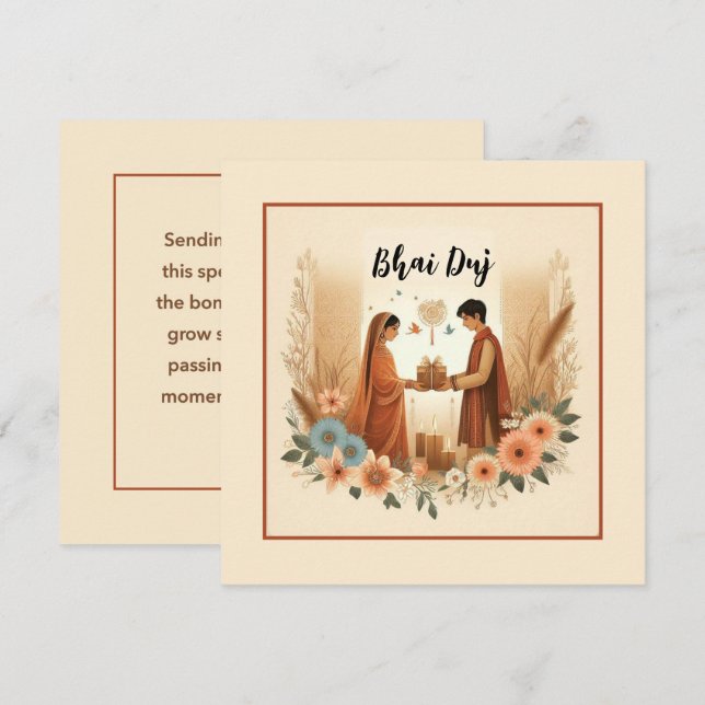 Bhai Duj Card (Front/Back)