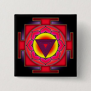 Bhairavi Yantra 2 Inch Square Button
