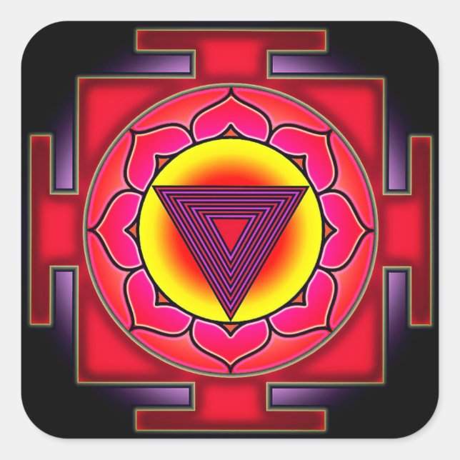 Bhairavi Yantra Square Sticker (Front)