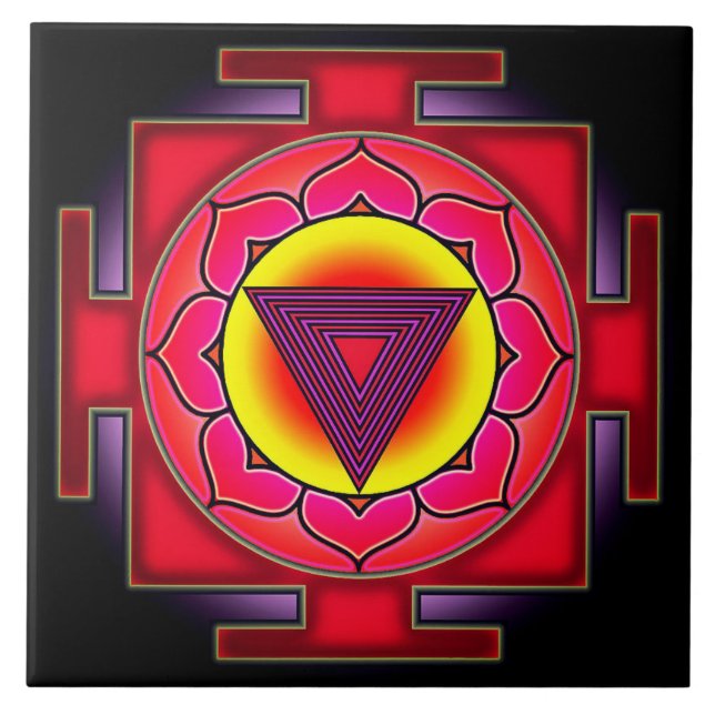 Bhairavi Yantra symbol Tile (Front)