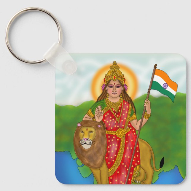 Bharat Mata Keychain (Front)