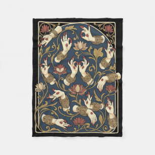Bharatanatyam Kathak And Odissi Indian Clical Danc Fleece Blanket