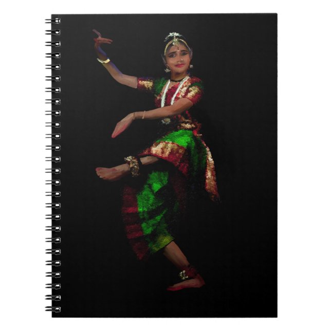 Bharathanatyam Dance -130 Notebook (Front)