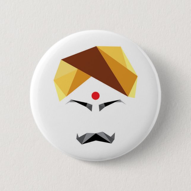 Bharathiyar abstract tamil button colour (Front)