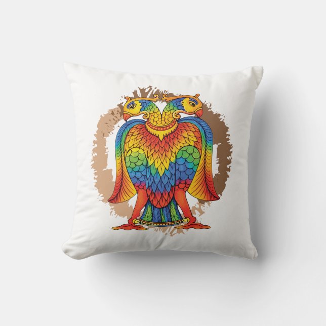bherunda bird throw pillow (Front)