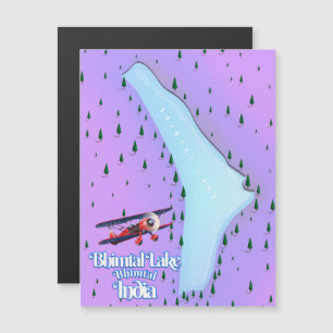 Bhimtal Lake Bhimtal India travel poster.