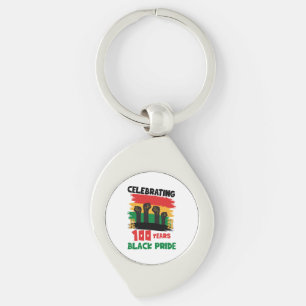 BHM 100 Years Celebrate Black History Month Keychain