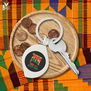 BHM 100 Years Celebrate Black History Month Keychain