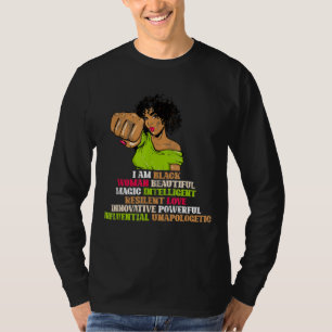 BHM Women Girls Gift Black History Month African A T-Shirt