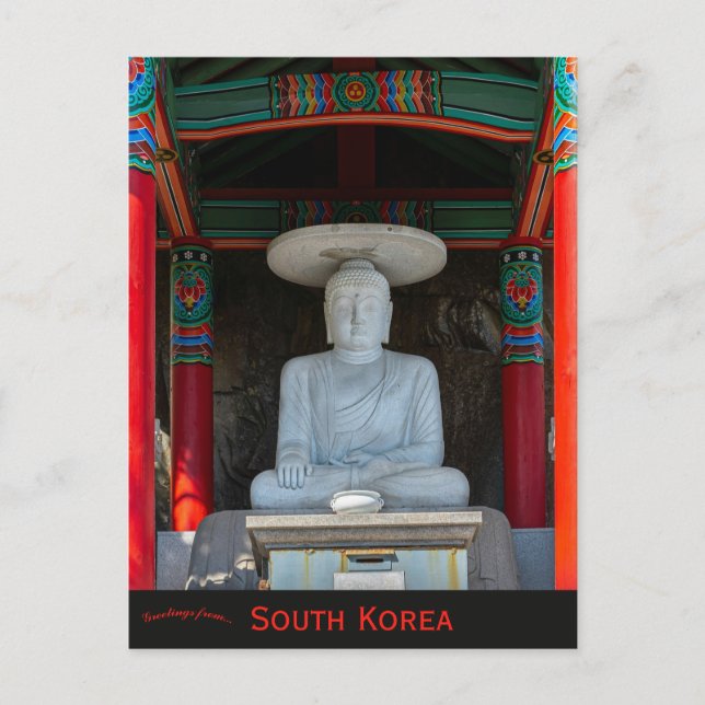 Bhudda Statue in Busan South Korea Postcard (Front)