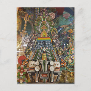 Bhutan. Ceremonial cakes made by monks adorn the 2 Postcard