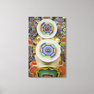 Bhutan. Ceremonial cakes made by monks adorn the Canvas Print