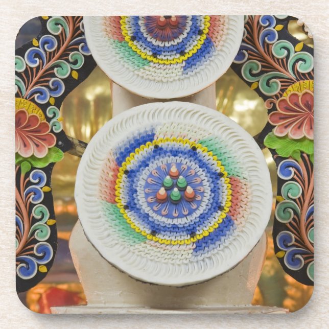 Bhutan. Ceremonial cakes made by monks adorn the Coaster (Front)