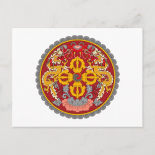 Bhutan Coat of Arms Postcard