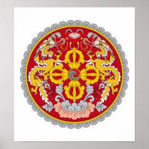 Bhutan Coat Of Arms Poster