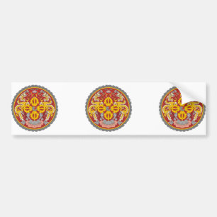 bhutan emblem bumper sticker