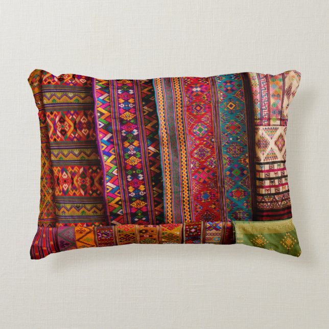 Bhutan fabrics for sale decorative pillow (Front)