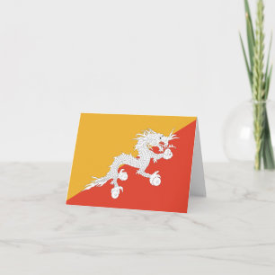 Bhutan Flag Card