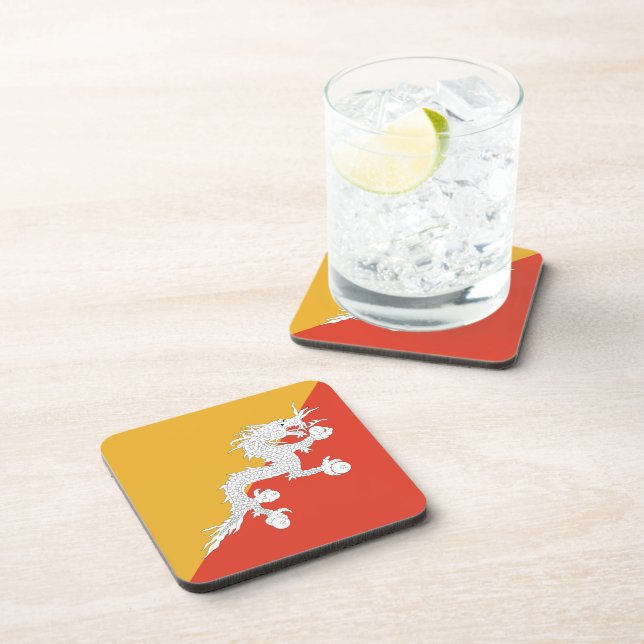 Bhutan Flag Coaster (Right Side)