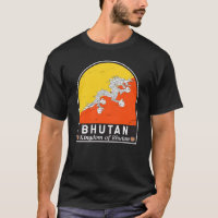 Bhutan Flag Emblem Distressed Vintage