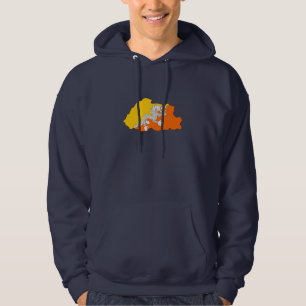 Bhutan flag map hoodie