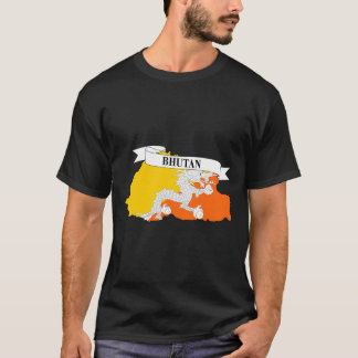 bhutan flag map T-Shirt