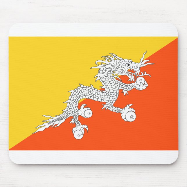 Bhutan Flag Mouse Pad (Front)