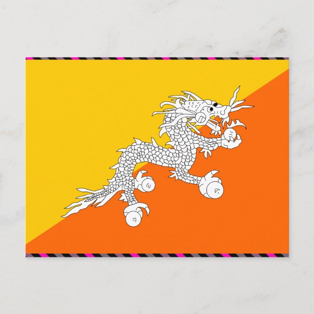 Bhutan Flag Postcard (Front)