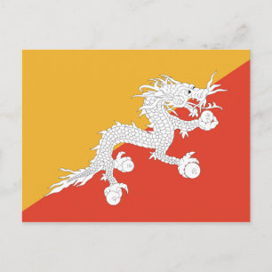 Bhutan Flag Postcard