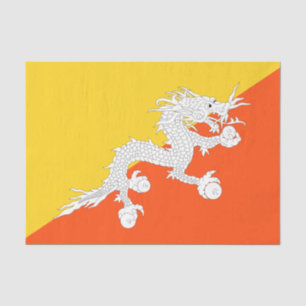 Bhutan flag postcard tissue paper