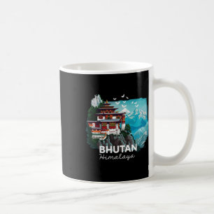Bhutan Himalaya Temple Bhutanese Hiking Costume  Coffee Mug
