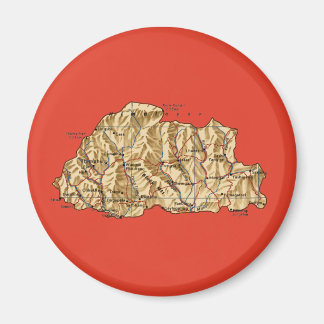 Bhutan Map Magnet
