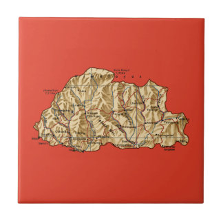 Bhutan Map Tile
