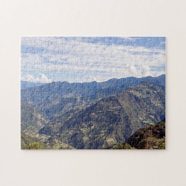 Bhutan peaceful eastern mountains - Himalaya Jigsaw Puzzle (Horizontal)