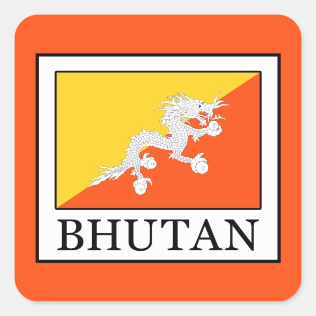 Bhutan Square Sticker (Front)
