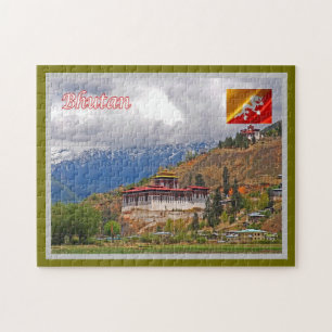 Bhutan - The Dzong in the Paro valley - Jigsaw Puzzle
