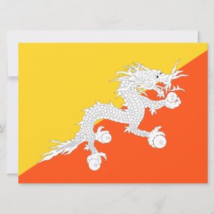 Bhutanese Flag (Bhutan) (Thunder Dragon) Card