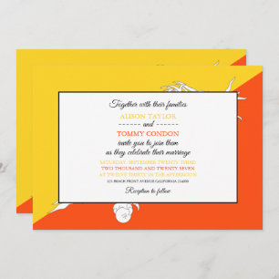 Bhutanese Flag, Flag of Bhutan Wedding Invitation