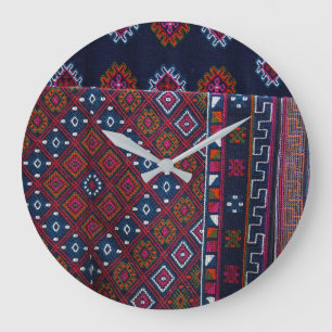 Bhutanese Rugs Large Clock