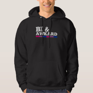 Bi And Awkward Bisexual Pride Flag Minimalist Styl Hoodie