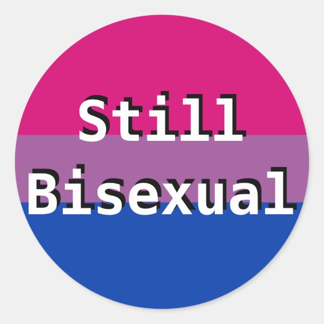 Bi+ Fierté Drapeau Toujours Bisexuel Stickers (Devant)