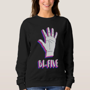 Bi Five Bisexual Hand Pride Flag Lgbtq Retro Vinta Sweatshirt