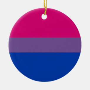 Bi Flag Flies For Bisexual Pride Ceramic Ornament