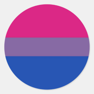 Bi Flag Flies For Bisexual Pride Classic Round Sticker