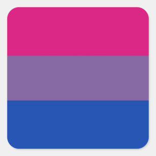 Bi Flag Flies For Bisexual Pride Square Sticker