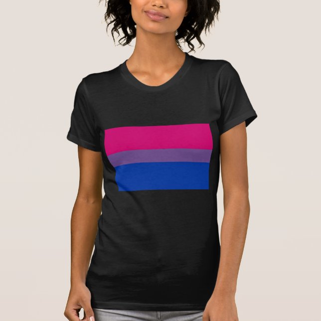 Bi Flag Flies For Bisexual Pride T-Shirt (Front)