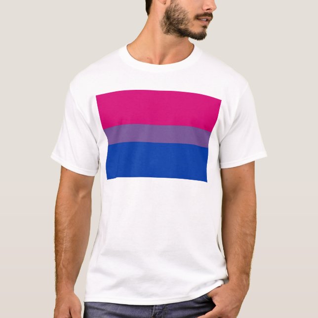 Bi Flag Flies For Bisexual Pride T-Shirt (Front)