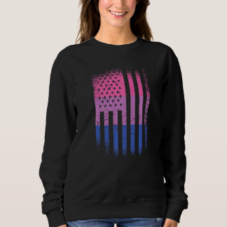 Bi Flag Pride Lgbtq Usa Pride Flag Sweatshirt